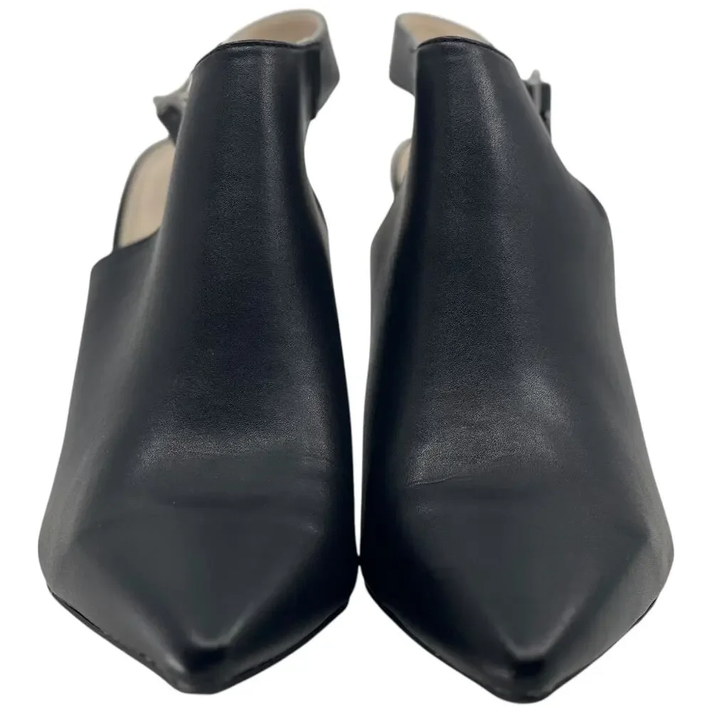 Seven Dials Sherly Black Pointed Toe Slingback Bootie Heels Women’s 7.5